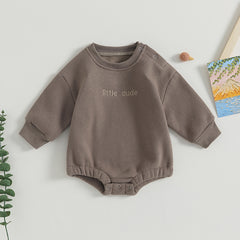 Baby Boys' Letter Embroidery Bodysuit, Fall Sweatshirt