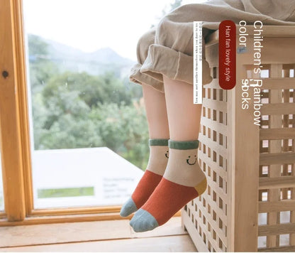 Cartoon Striped Ankle Kids Socks