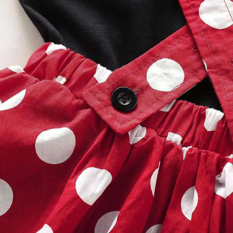 Polka Dot Bow Baby Gown