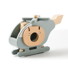Wooden Plane and Helicopter Toy Set