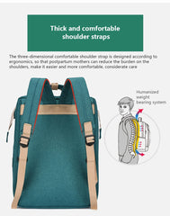 3-in-1 Foldable Diaper Bag Backpack with Changing Station
