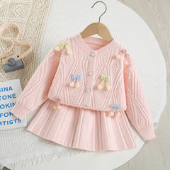 Cute Flower Bow Girls Outfit