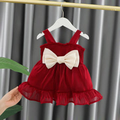 Sweet Bow Silk Princess Dress