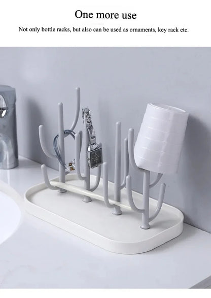 Dust-Free Bottle Shelf Drying Rack