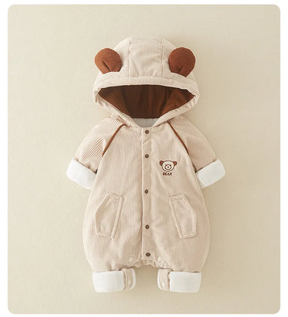 Cozy Winter Baby Romper Set