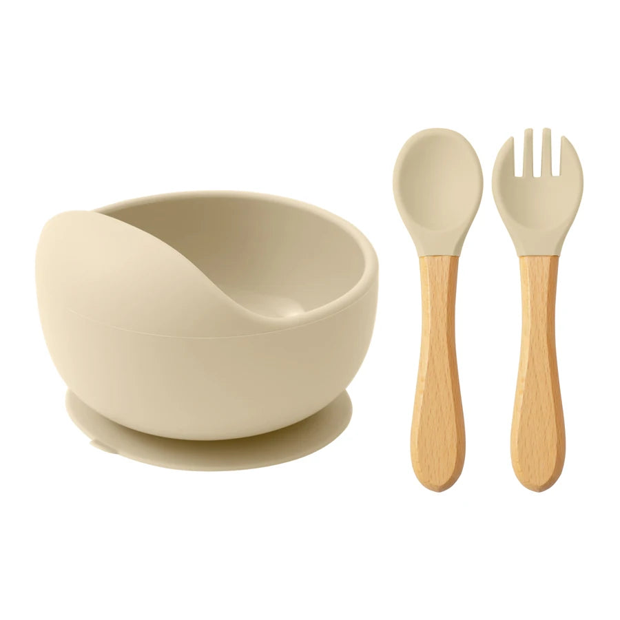 3PCS Baby Silicone Feeding Set - PAMU8
