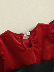 Plush Patchwork Christmas Jumpsuit