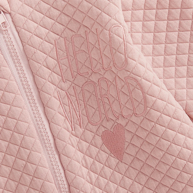 Hooded Embroidery Letter Outfit