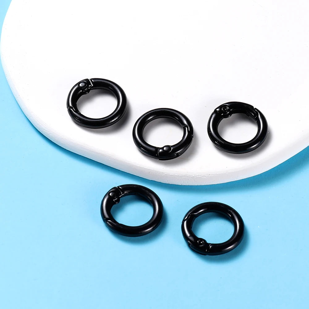 Metal O-Ring Keychain Clasps, 5-Pack Craft Clips
