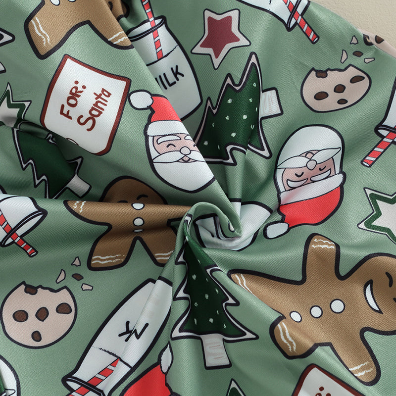 Cartoon Christmas Overall Romper
