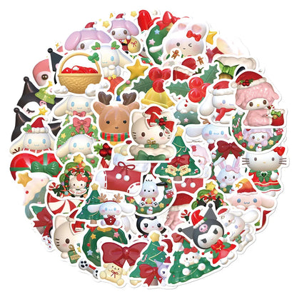 62Pcs Christmas Stickers