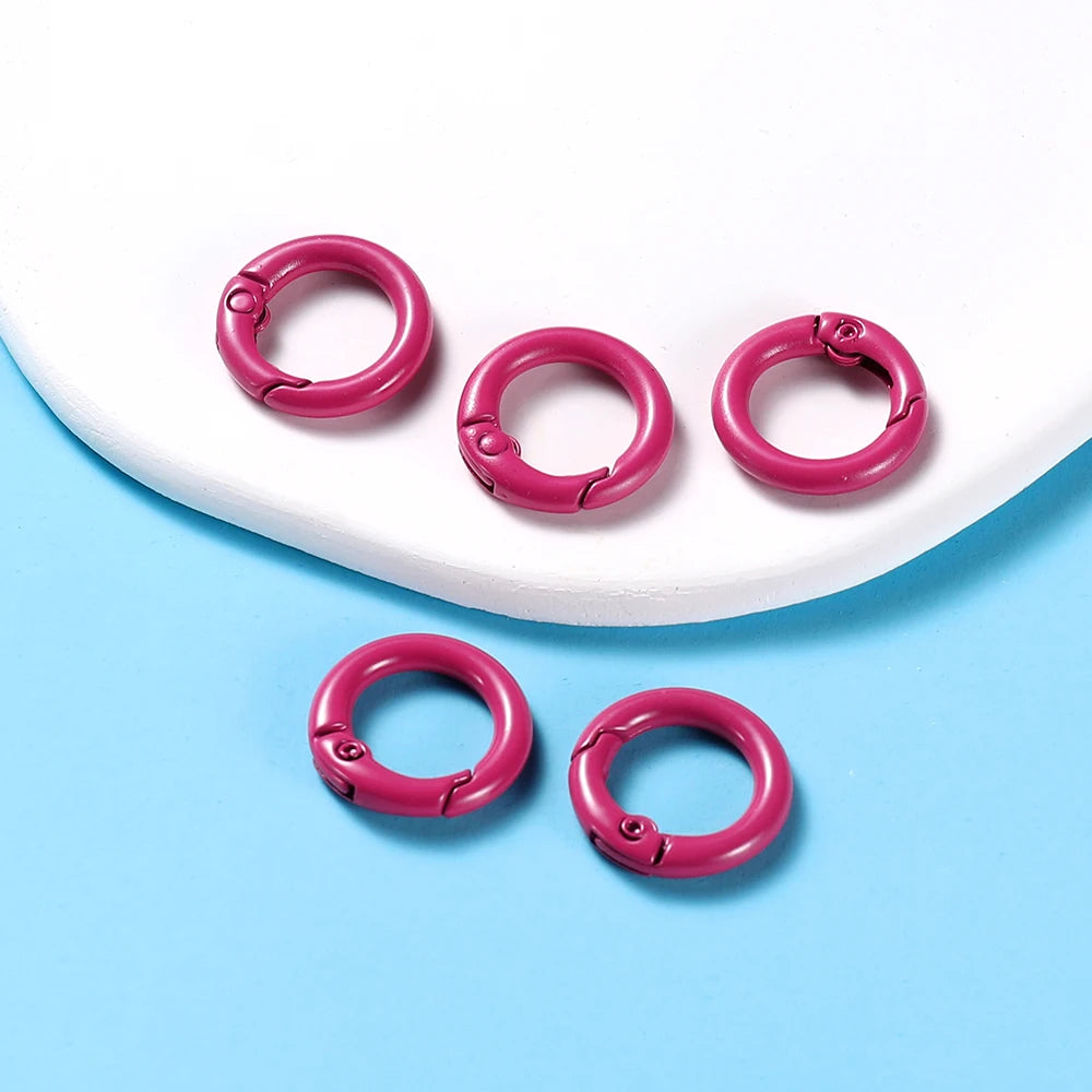 Metal O-Ring Keychain Clasps, 5-Pack Craft Clips