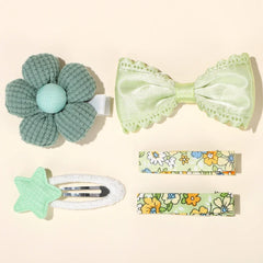 Baby Girls' Bow Hair Clips, 5-Piece Colorful Set
