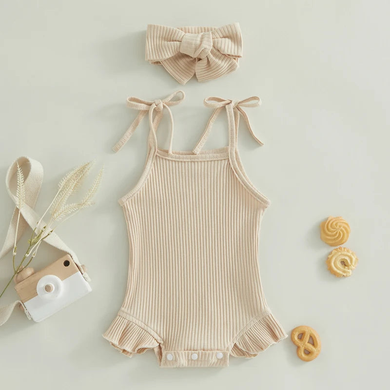 Tie-Up Strap Baby Outfit