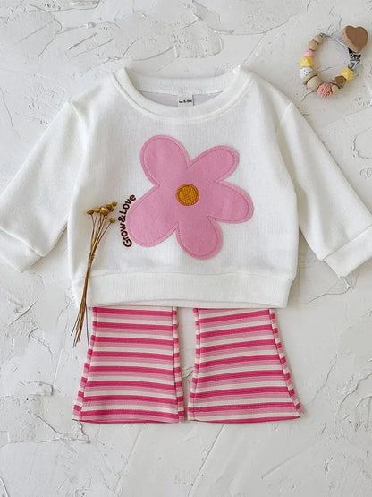 White Patchwork Top Pants