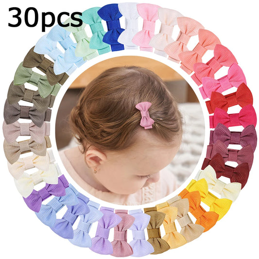 Kids Bows Fabric Hair Clips