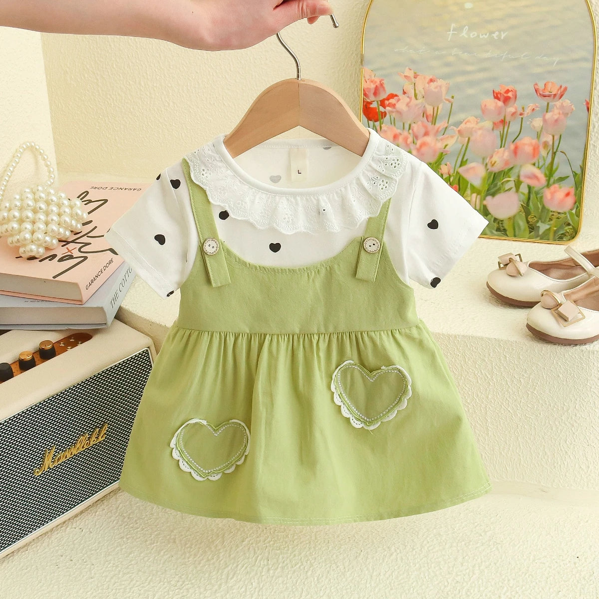 Heart Print Summer Girl Dress