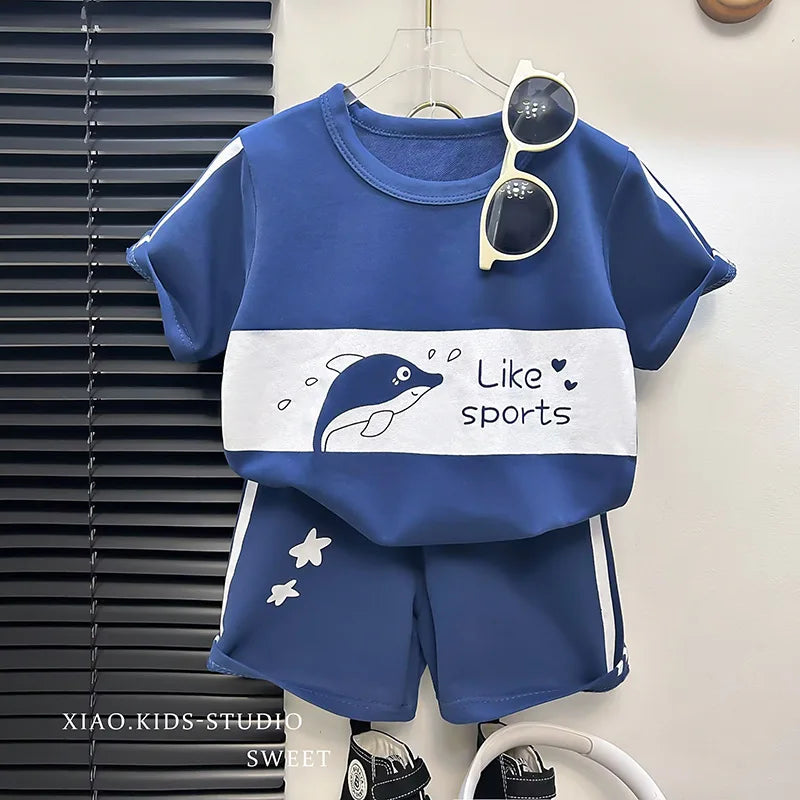 Kids Striped T-Shirt Shorts