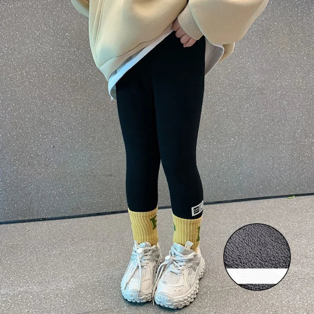 Girls Winter Fleece Warm Leggings