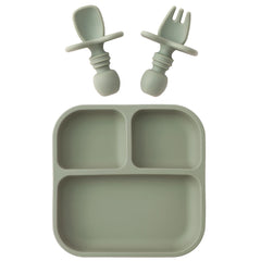 Colorful Silicone Baby Feeding Set, 2 Pieces