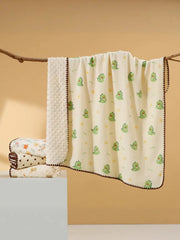 Newborn Bear Print Blanket for Crib, Stroller and Car Seat
