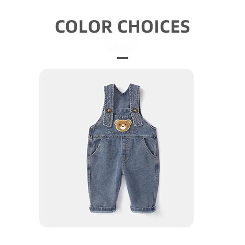 Cute Bear Denim Casual Pants