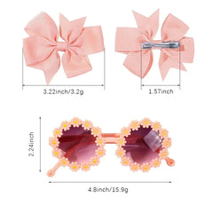 Kids' Sunglasses and Hair Clip Set, 3 Pieces