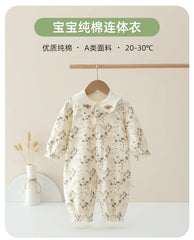 Spring Velvet Printed Baby Suit