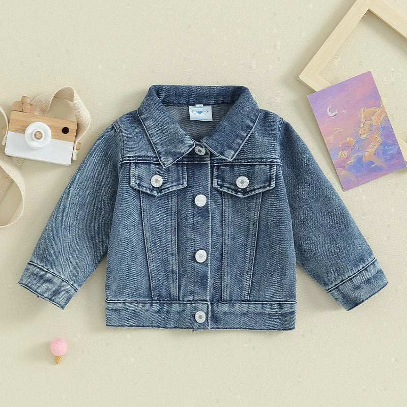 Casual Embroidered Kids Coat
