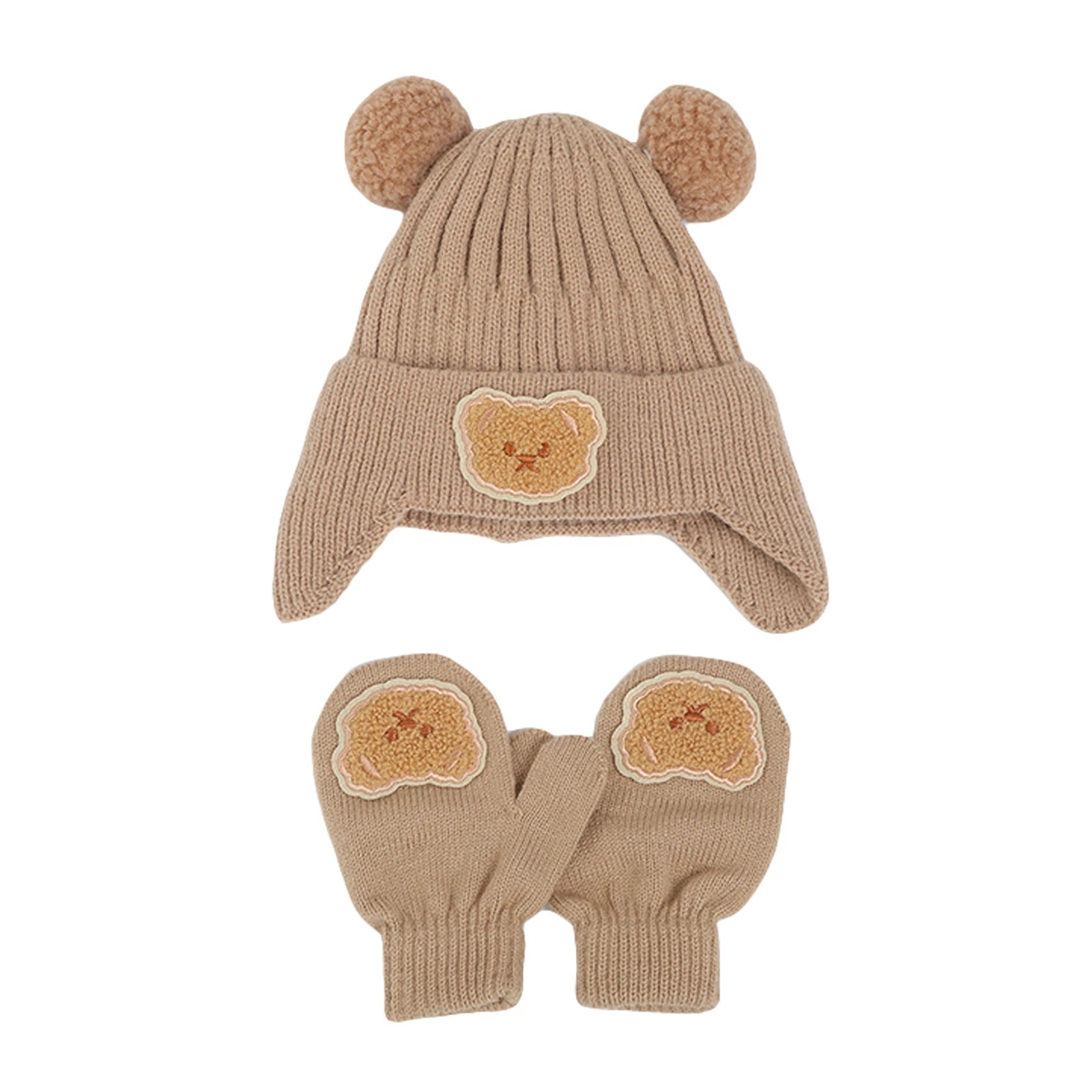 Bear Baby Knitted Hat and Gloves Set - PAMU8