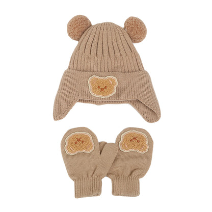 Bear Baby Knitted Hat and Gloves Set - PAMU8