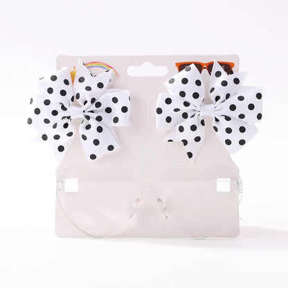 Dot Hairpins & Heart glasses