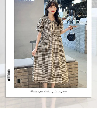 New Maternity Plaid Dresses