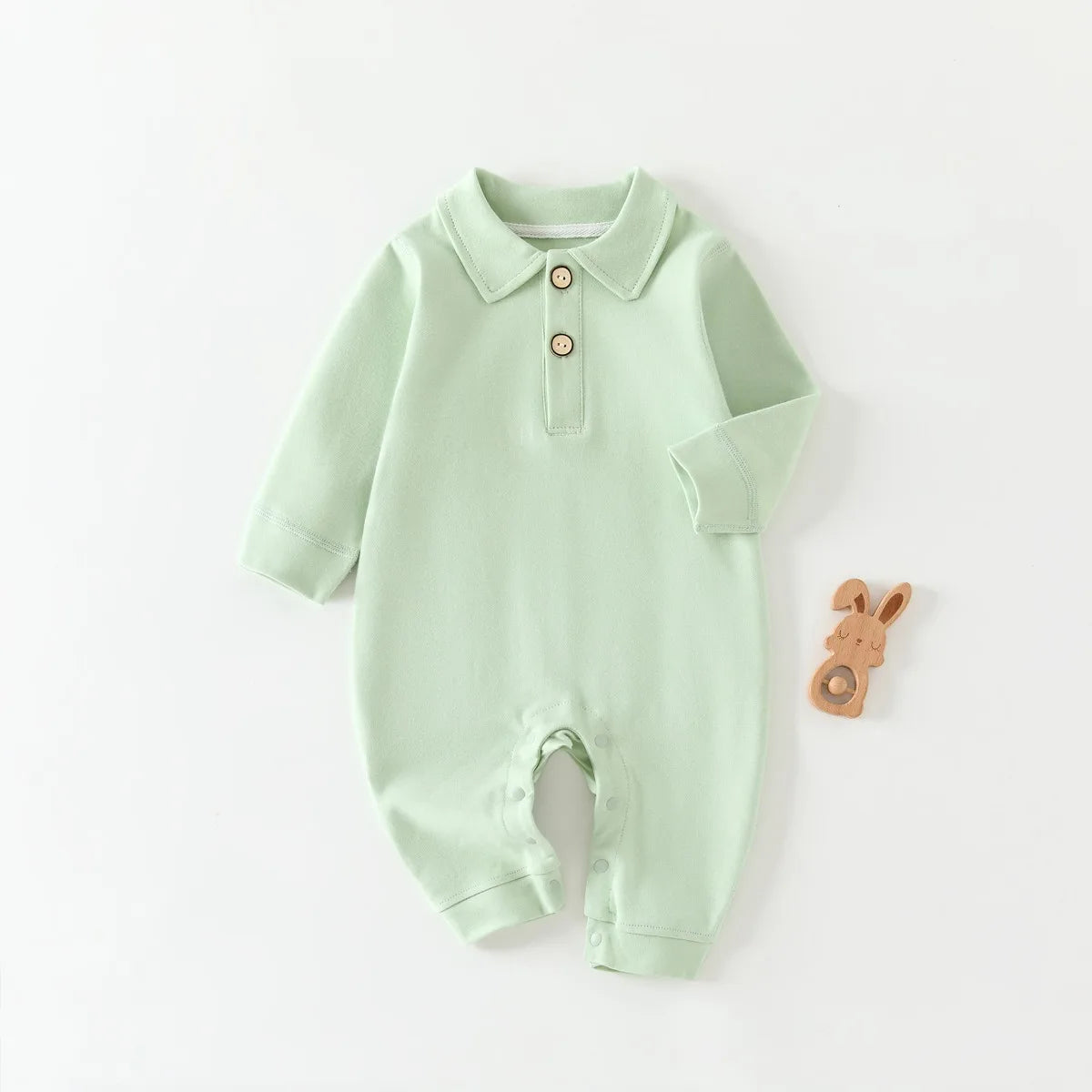 Solid Color Winter Baby Jumpsuit