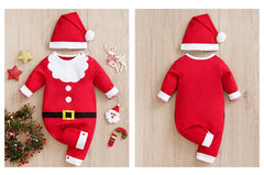 Red Santa Print Bodysuit