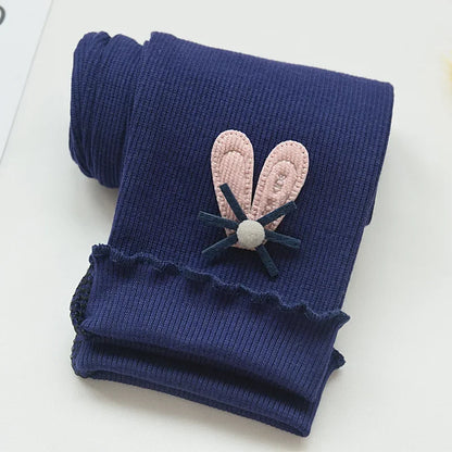 Girls Leggings Cotton Elastic Waist