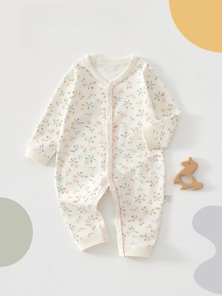Printed Cotton Baby Girl Jumpsuit