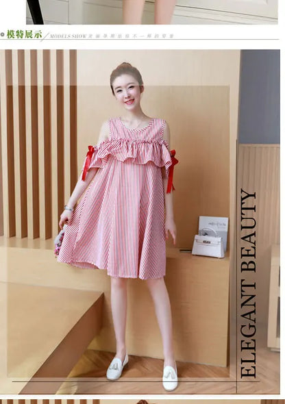 Korean Patchwork Maternity Dress