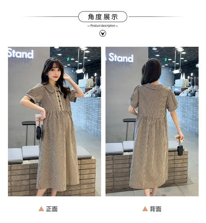 New Maternity Plaid Dresses