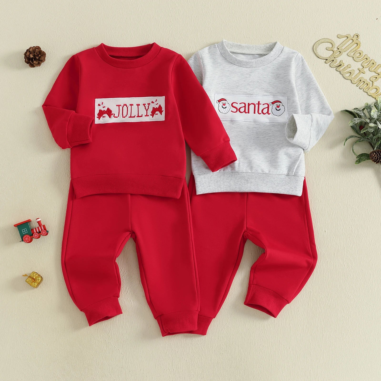 Christmas Baby Sweatshirt Set