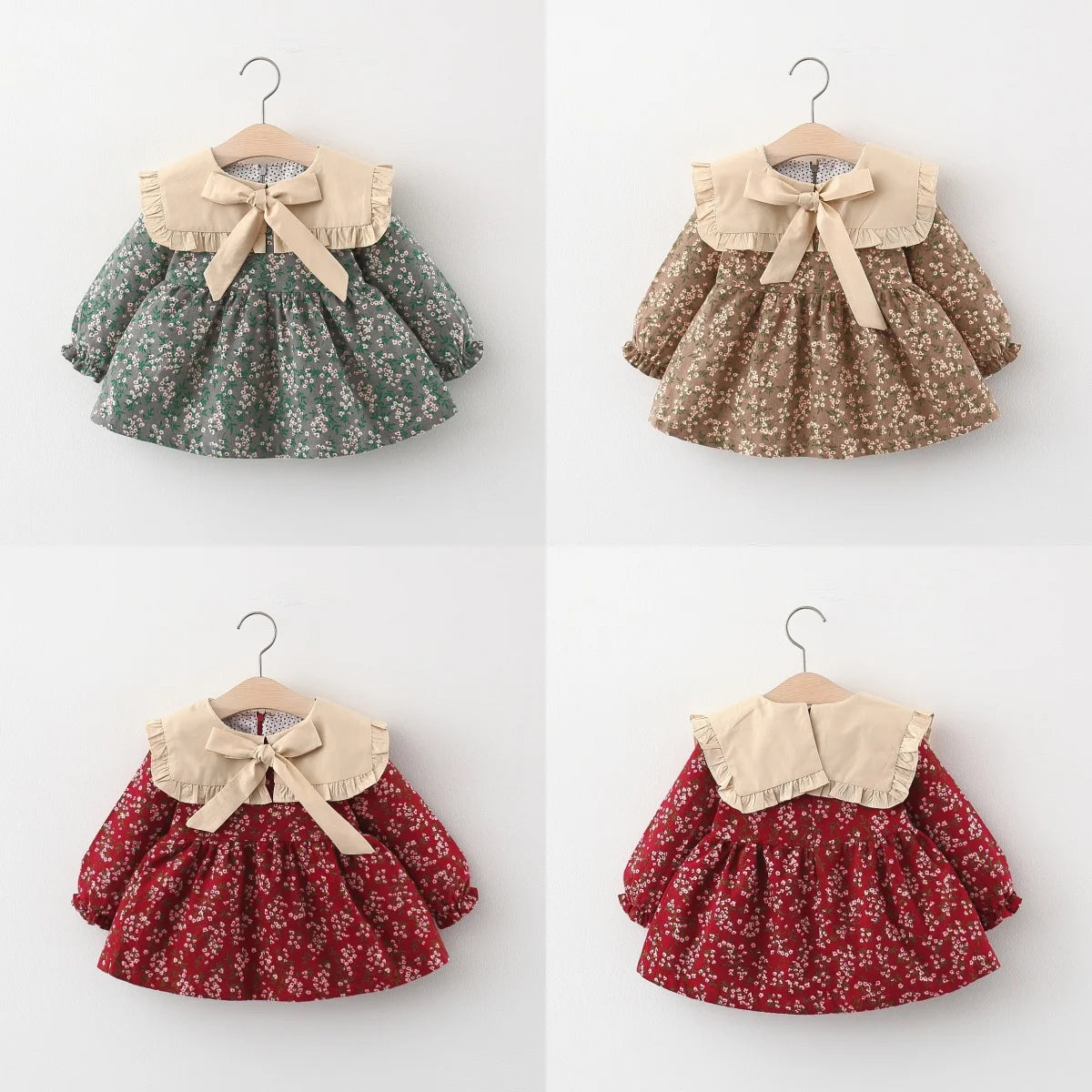 Long Sleeve Printed Princess Dress