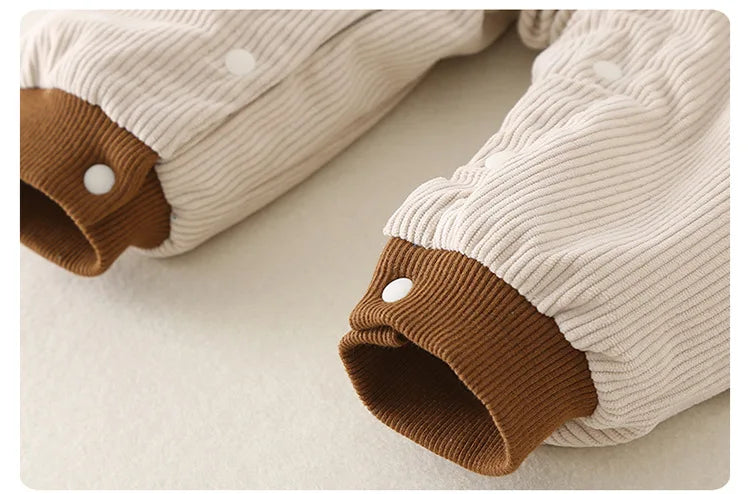 Cozy Winter Baby Romper Set