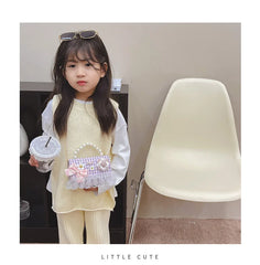 Flower Plaid Handbag for Girls (Ages 2-4)