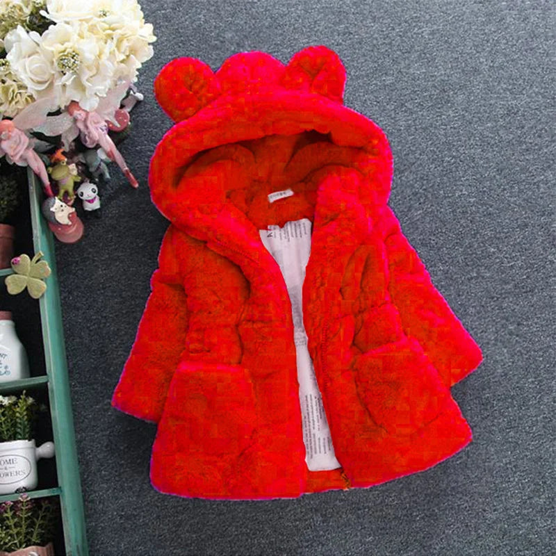 Faux Fur Winter Kids Coat