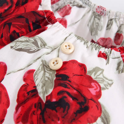 Floral Summer Baby Girls Bodysuit