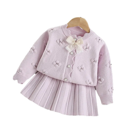 Cute Flower Bow Girls Outfit