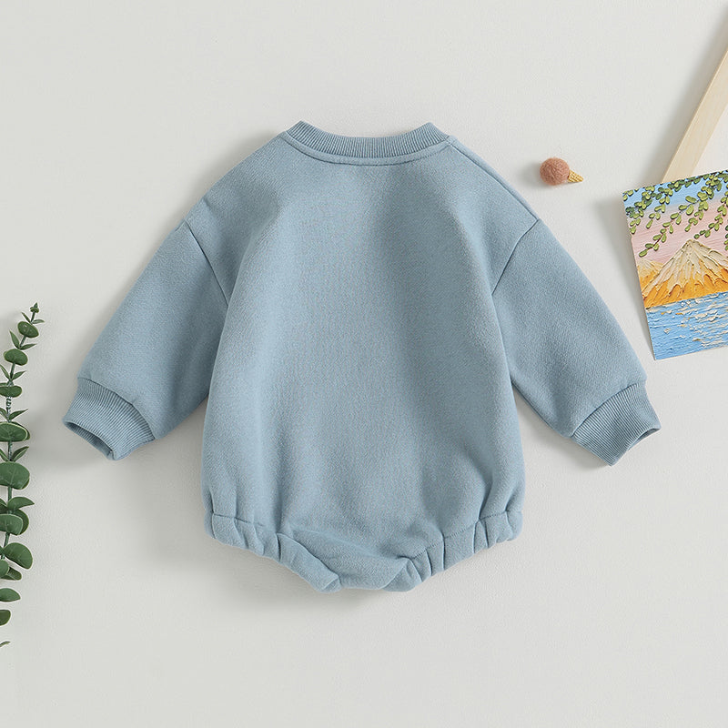 Baby Boys' Letter Embroidery Bodysuit, Fall Sweatshirt
