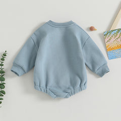 Baby Boys' Letter Embroidery Bodysuit, Fall Sweatshirt