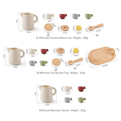 Tea Set Wooden Pretend Play Toys