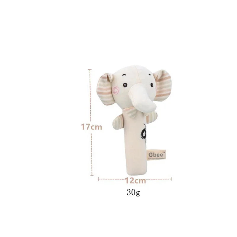 Cartoon Animal Baby Plush Rattle Baby Toy - PAMU8